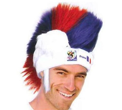 Official FIFA Soccer Mohawk Wig 25-Count Case Pack – France – Vintage/Collectible (2010 Collection)