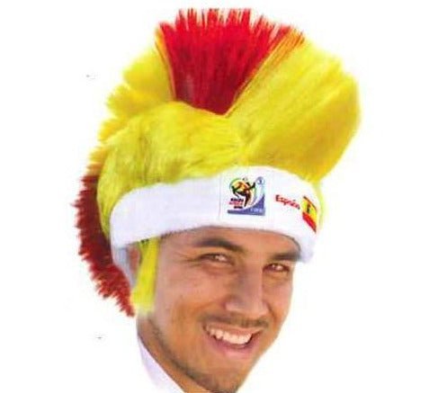 Official FIFA Soccer Mohawk Wig 25-Count Case Pack – Spain – Vintage/Collectible (2010 Collection)