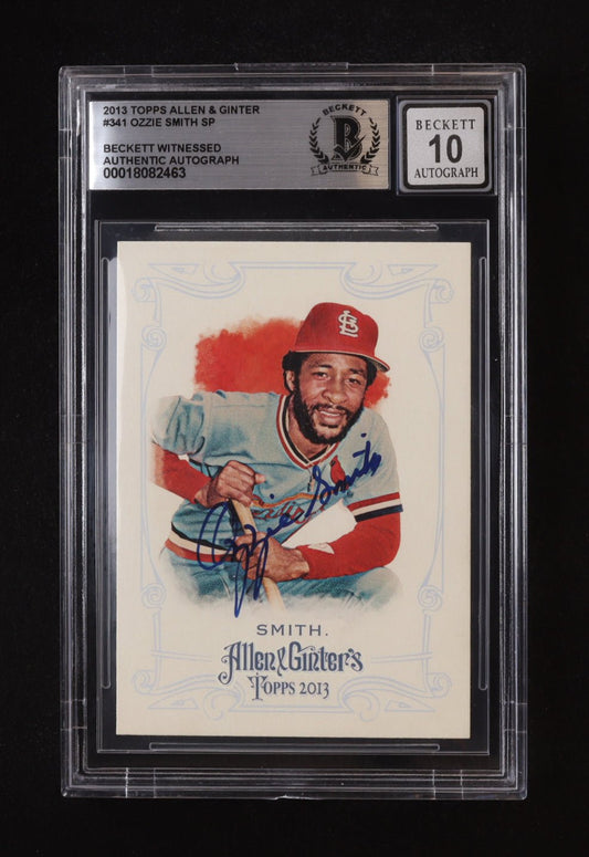 Ozzie Smith 2013 Topps Allen And Ginter Auto Beckett 10 - Price Is Right Miami