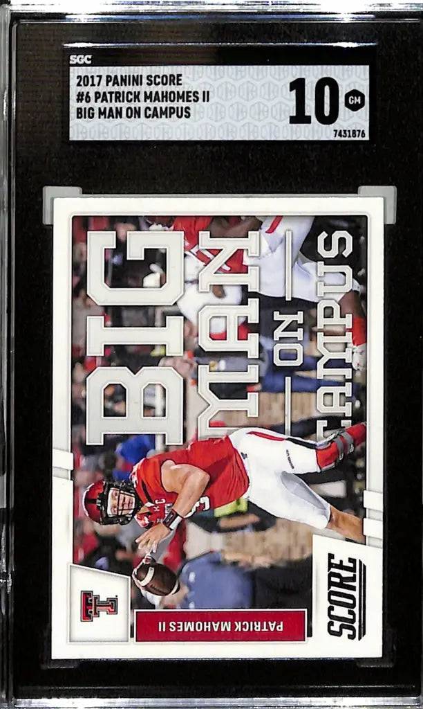 Patrick Mahomes 2017 panini score big man insert rookie card sgc graded - Price Is Right Miami