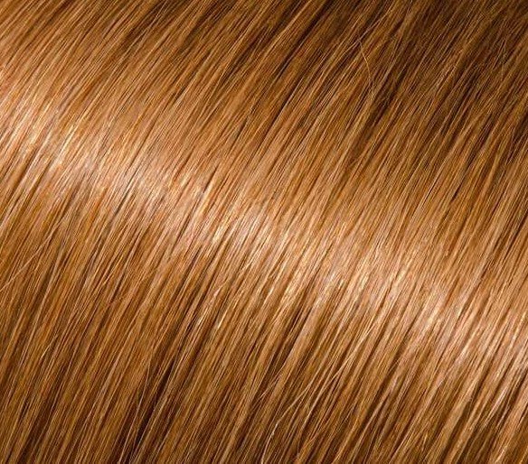 Babe 18" 100% human hair straight extension swatch in honey golden brown