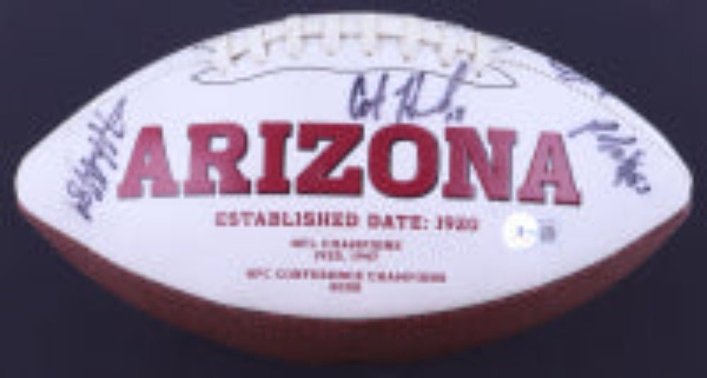 2018 Cardinals Team-Signed Logo Football, 14 Signatures (Beckett), Autographed Ball (view 2)