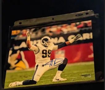 Aaron Donald autographed 8x10 photo with COA (view 2)