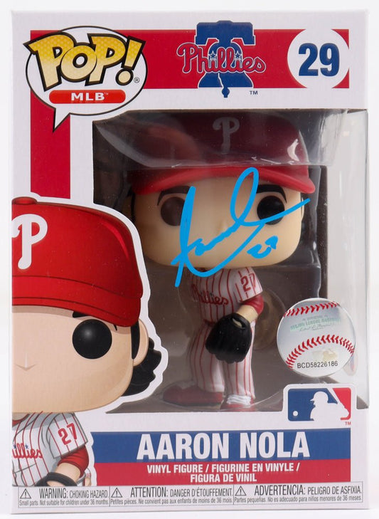 Aaron Nola Signed Phillies #29 Funko Pop! Vinyl Figure (Beckett) - Price Is Right Miami