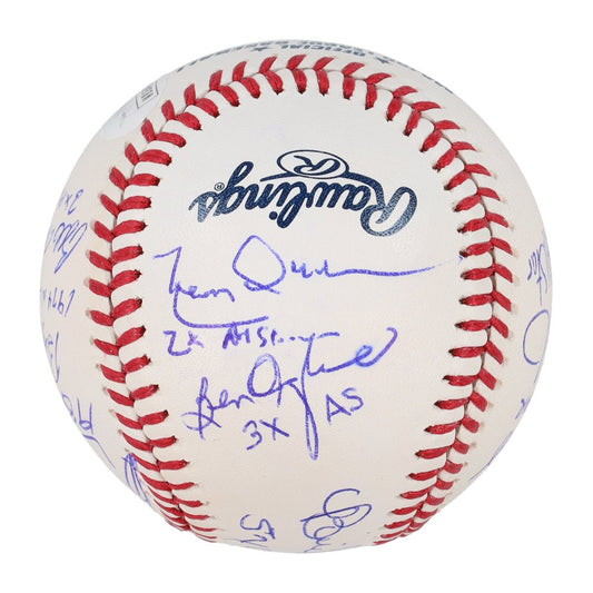 All-Star OML Baseball Signed By (10) With Bill Madlock, Benito Santiago, Doug Drabek, Jeff Burroughs With All-Star Inscriptions (JSA) - Price Is Right Miami