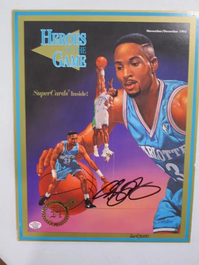 Alonzo Mourning Hornets Signed Magazine, Autographed Memorabilia