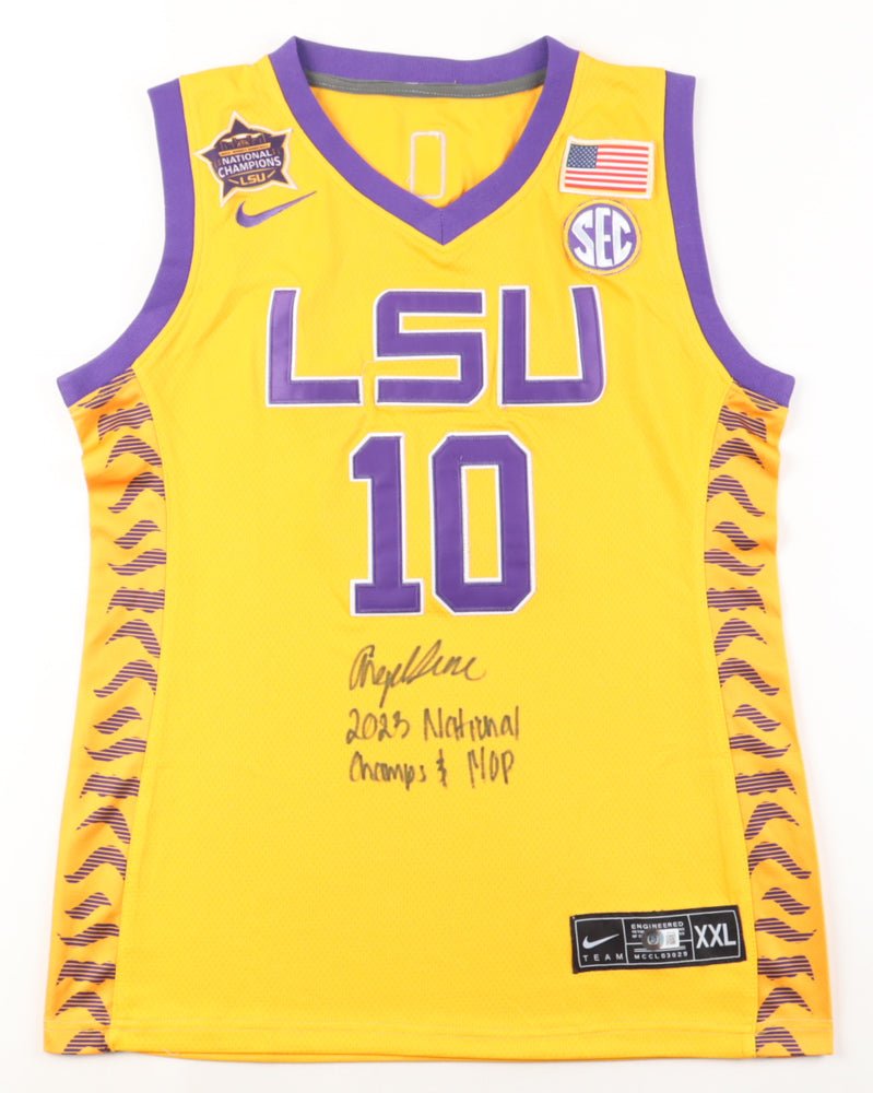 Angel Reese Signed LSU Nike Jersey, Inscribed (Beckett) (view 4)