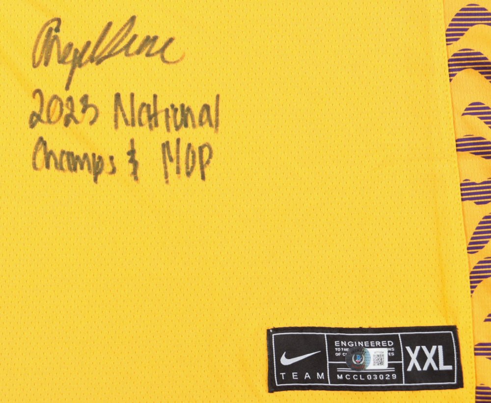 Angel Reese Signed LSU Nike Jersey, Inscribed (Beckett) (view 3)