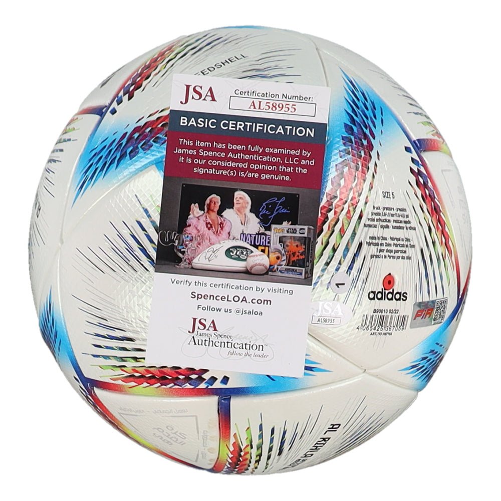 Ansu Fati Signed 2022 FIFA World Cup Logo Soccer Ball (JSA & PIA) (view 3)