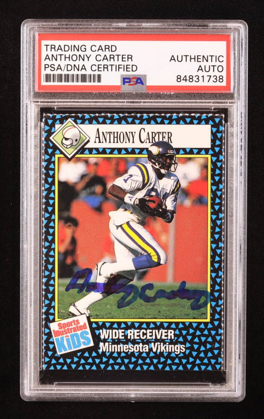 Anthony Carter Signed 1992 Sports Illustrated for Kids II #89 FB (PSA) - Price Is Right Miami