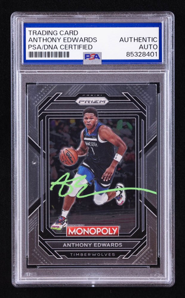 Anthony Edwards Signed 2022-23 Panini Prizm Monopoly #53 (PSA), Sports Card (view 2)