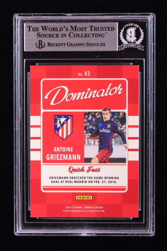 Antoine Griezmann Signed 2016 Donruss Dominators Gold #43 (BGS), Sports Card (view 2)