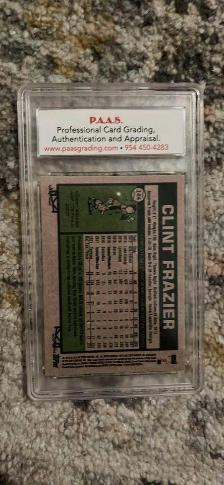 Autographed Clint Frazier Card (view 2)