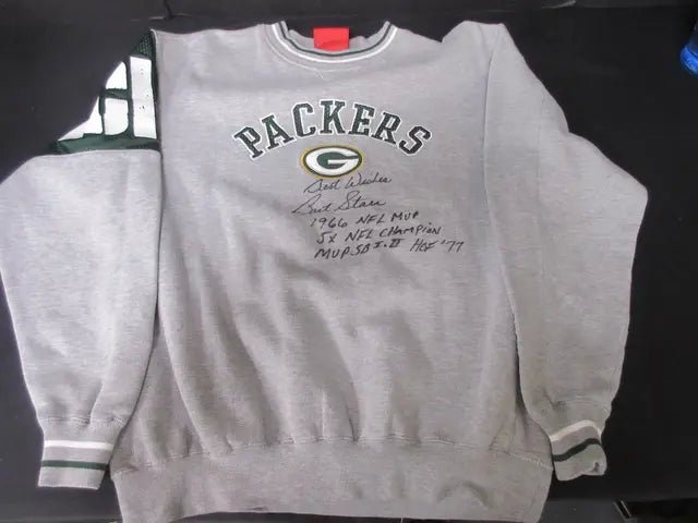 Bart Starr Packers Signed Sweatshirt Heritage COA - Price Is Right Miami