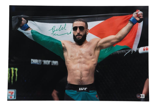 Belal Muhammad Signed 12x18 UFC Photo (Beckett) - Price Is Right Miami
