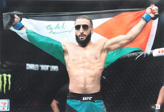 Belal Muhammad Signed UFC 13x18 Photo (Beckett) - Price Is Right Miami