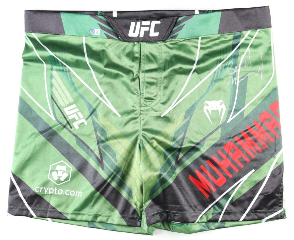 Belal Muhammad Signed UFC Trunks (Beckett), Autographed Memorabilia