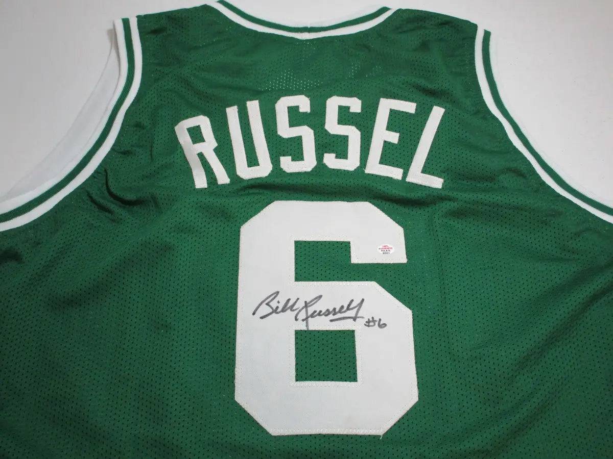 Bill Russell of the Boston Celtics signed autographed basketball jersey PAAS COA 521 - Price Is Right Miami