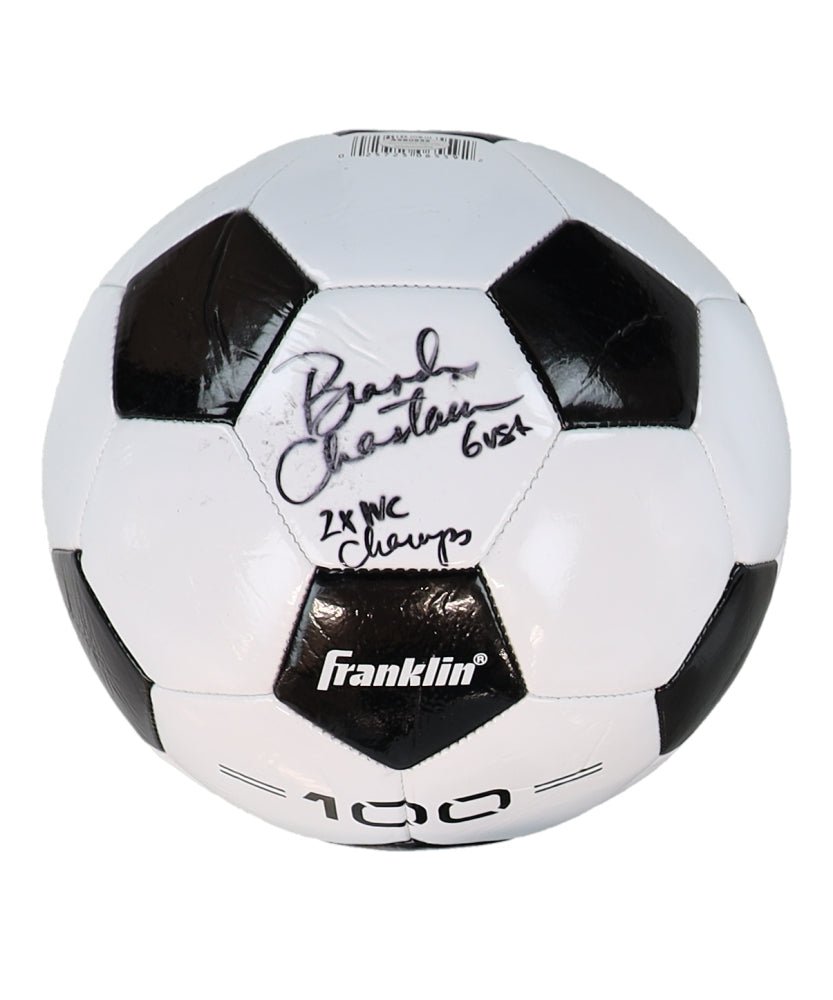 Brandi Chastain Signed Franklin Soccer Ball Inscribed 
