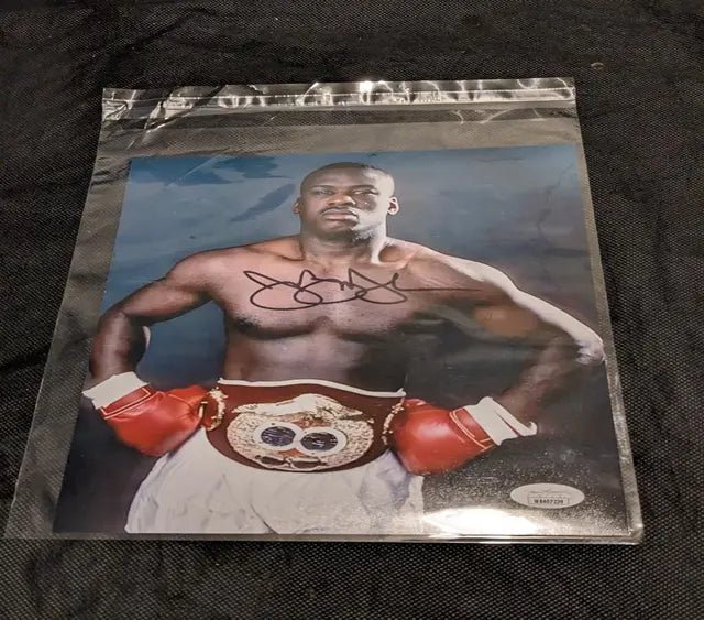 Buster Douglas autographed 8x10 photo with JSA COA /witnessed (view 2)