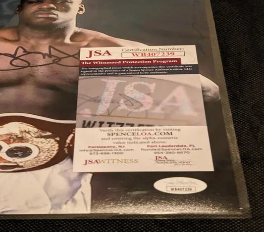Buster Douglas autographed 8x10 photo with JSA COA /witnessed - Price Is Right Miami