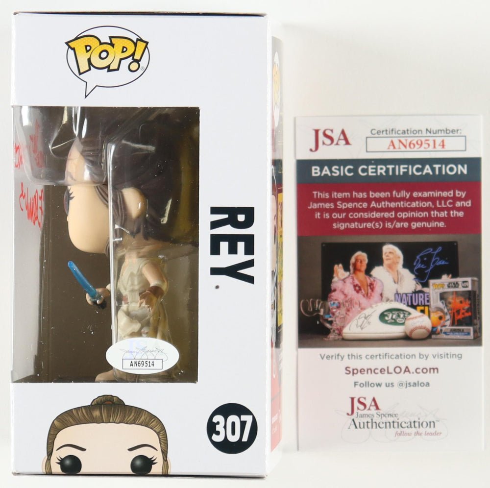Cailey Fleming Signed Star Wars Rey Funko Pop #307 (JSA) (view 2)