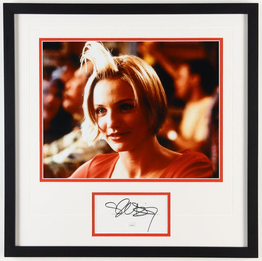 Cameron Diaz Signed "There's Something About Mary" Custom Framed Cut Display (JSA) - Price Is Right Miami