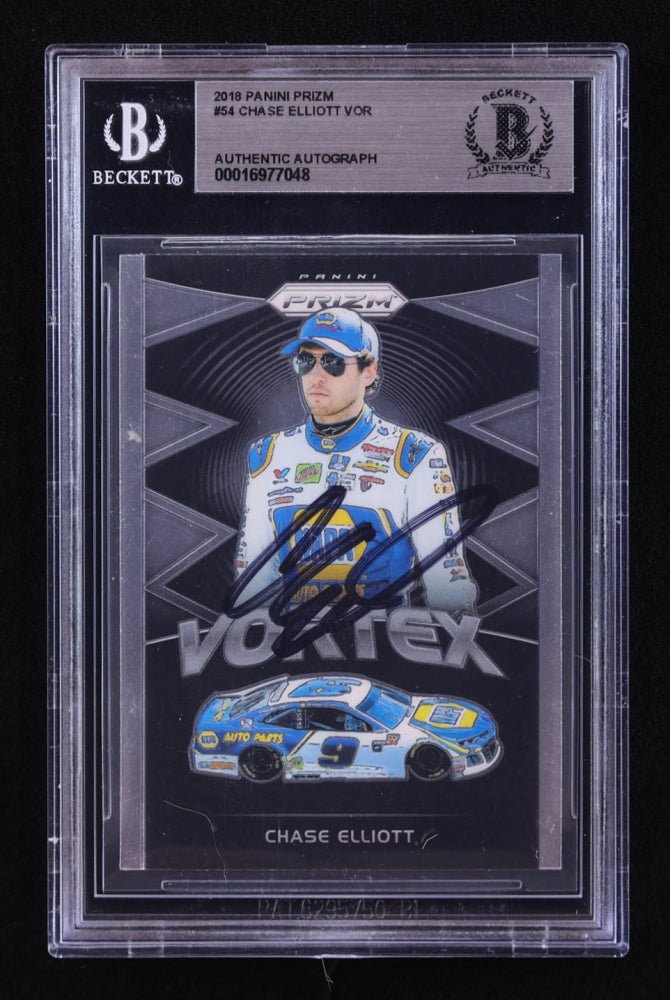 Chase Elliott Signed 2018 Panini Prizm #54 VOR (BGS), Sports Card