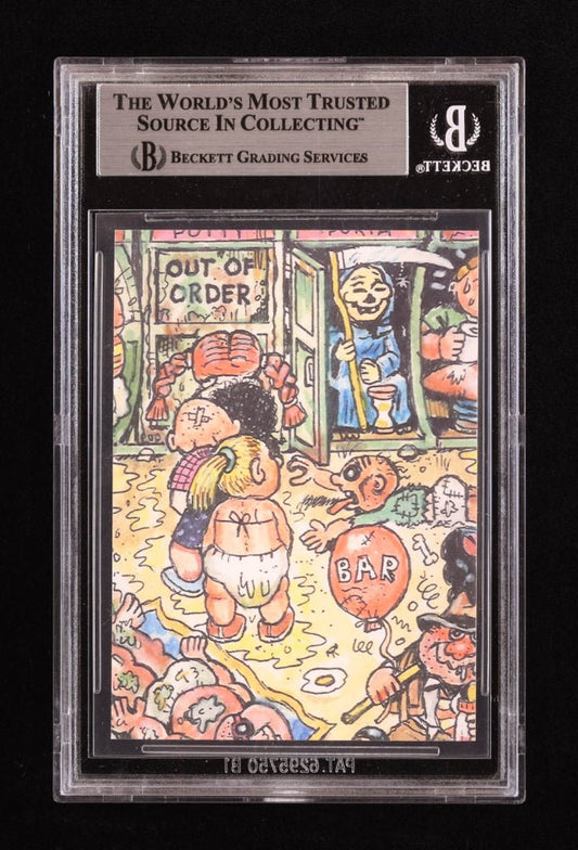 Chevy Chase Signed 2023 Topps Garbage Pail Kids Go On Vacation #42B (BGS) Clark Griswold - Price Is Right Miami