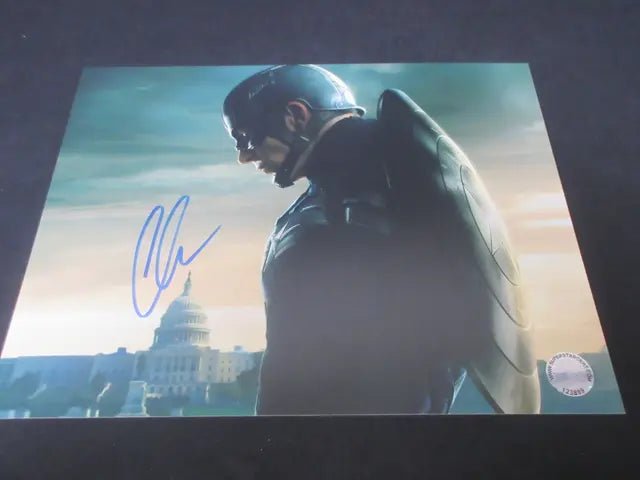 Chris Evans Signed Captain America 8x10 Photo (SSC COA) (view 2)