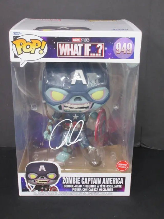 Chris Evans Signed Zombie Captain America #949 Jumbo Funko Pop SSC COA - Price Is Right Miami
