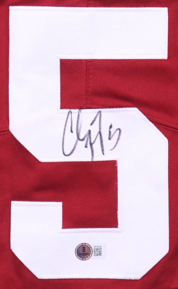 Christian McCaffrey Signed Jersey (PSA) Stanford Cardinal in XL (view 2)