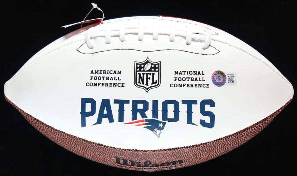 Corey Dillon Signed Patriots Logo Football (Beckett), Autographed Ball (view 2)