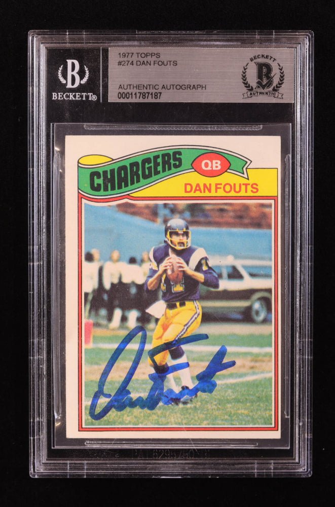 Dan Fouts Signed 1977 Topps #274 (BGS) - Price Is Right Miami