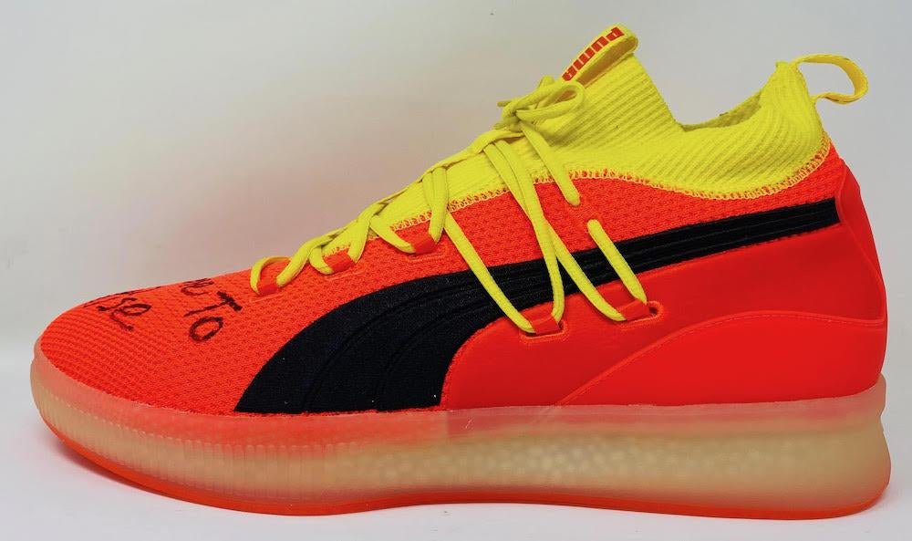 Deandre Ayton Signed Puma Clyde Basketball Shoes Inscribed "Time To Rise" (Game Day Legends & Steiner) Limited Edition...