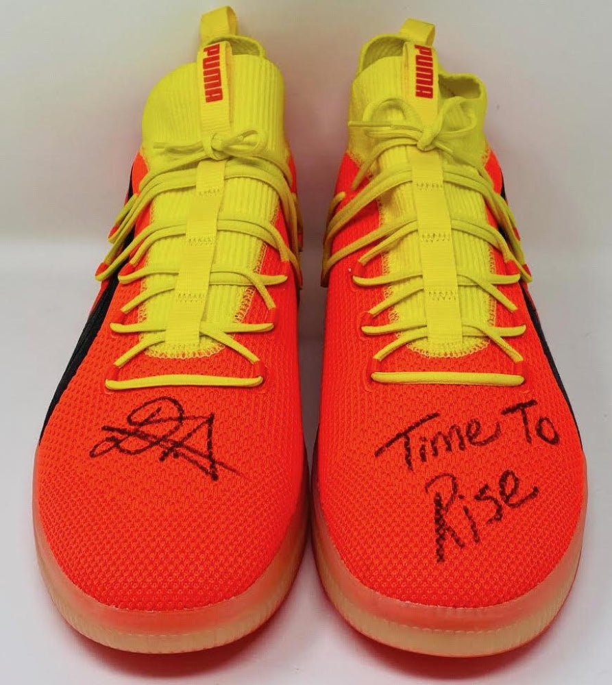 Deandre Ayton Signed Puma Clyde Basketball Shoes Inscribed "Time To Rise" (Game Day Legends & Steiner) Limited Edition...