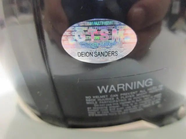 Deion Sanders Falcons Signed Mini Helmet (GTSM Holo) (view 2)