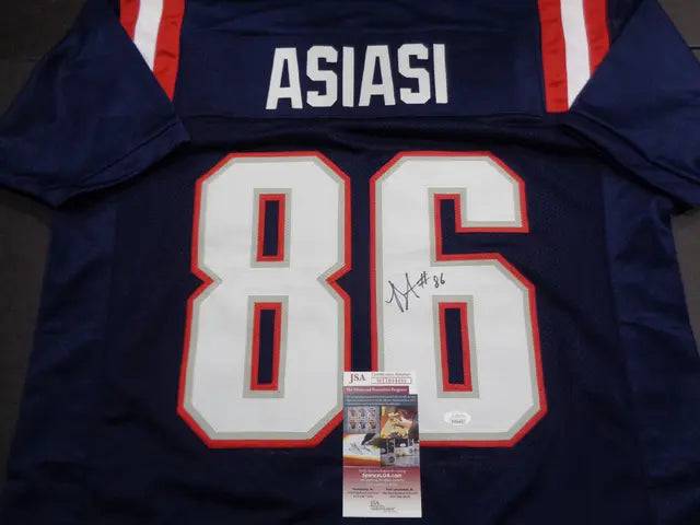 Devin Asiasi New England Patriots Autographed Custom Football Jersey JSA W coa - Price Is Right Miami