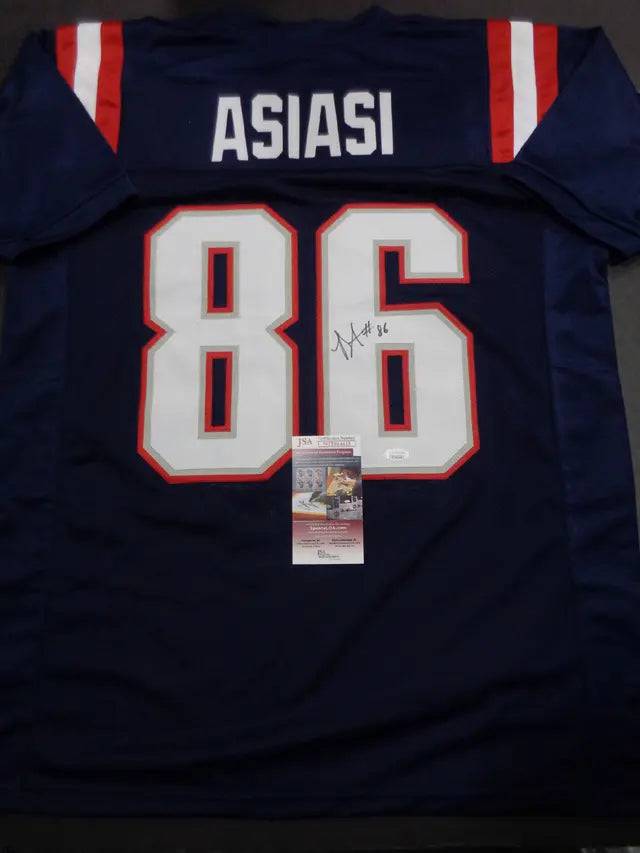 Devin Asiasi New England Patriots Autographed Custom Football Jersey JSA W coa - Price Is Right Miami