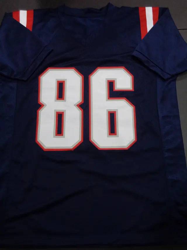 Devin Asiasi New England Patriots Autographed Custom Football Jersey JSA W coa - Price Is Right Miami