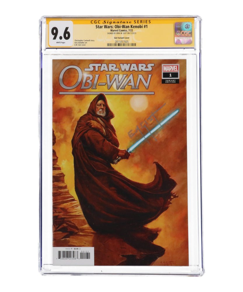 E. M. Gist Signed 2022 "Star Wars: Obi-Wan Kenobi" Issue #1 Gist Variant Cover Marvel Comic Book (CGC 9.6) First Issue - Price Is Right Miami