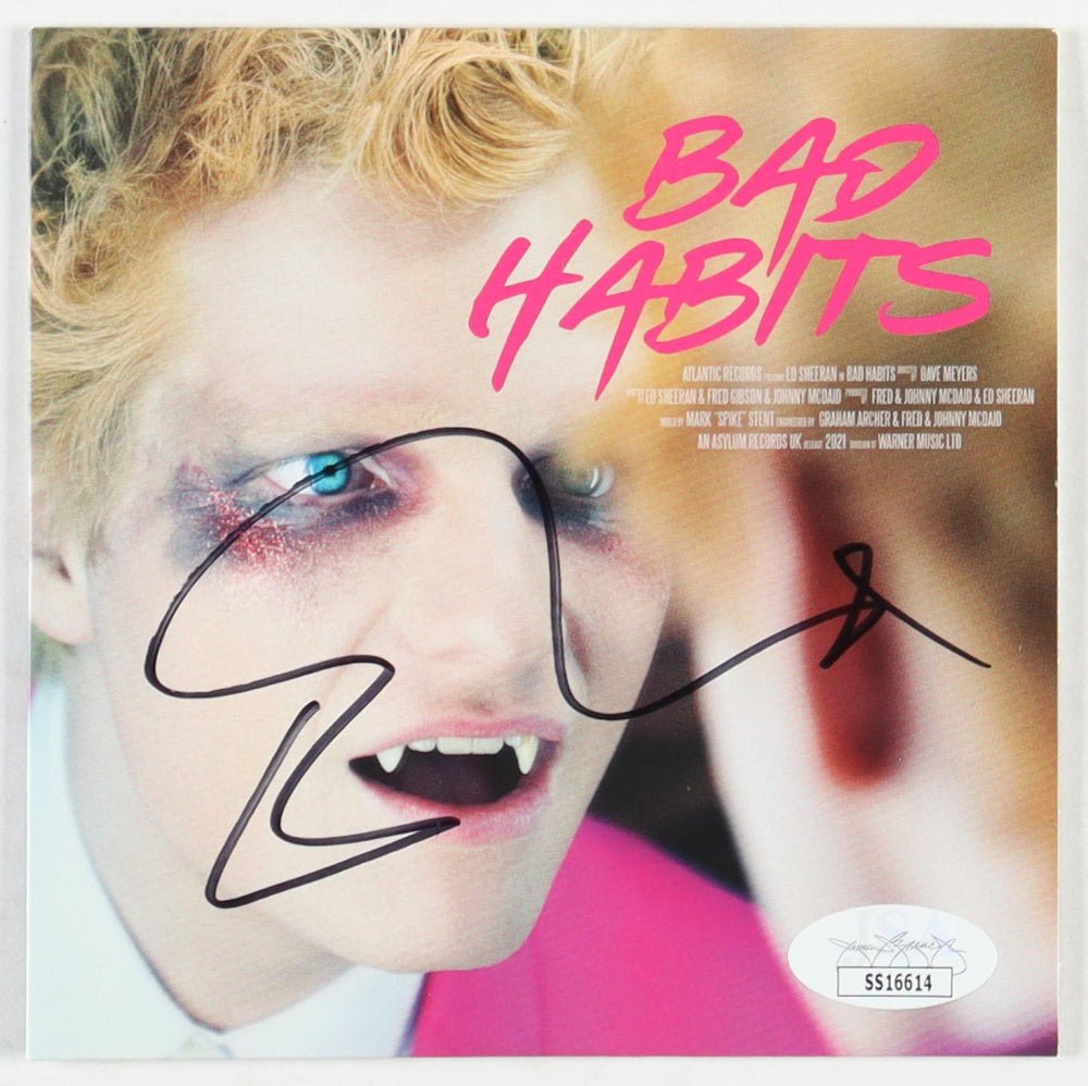 Ed Sheeran Signed "Bad Habits" CD Album With Disc (JSA), Autographed Memorabilia