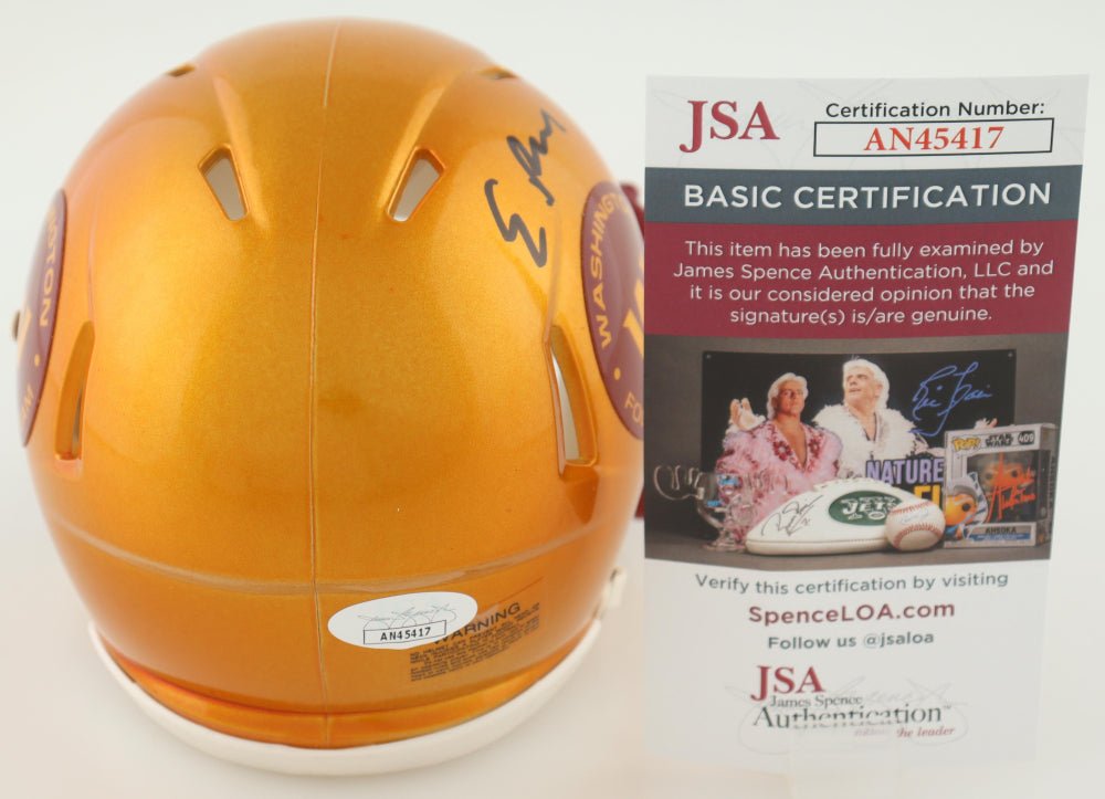 Emmanuel Forbes Jr. Signed Washington Flash Alternate Speed Mini Helmet (JSA) (view 3)