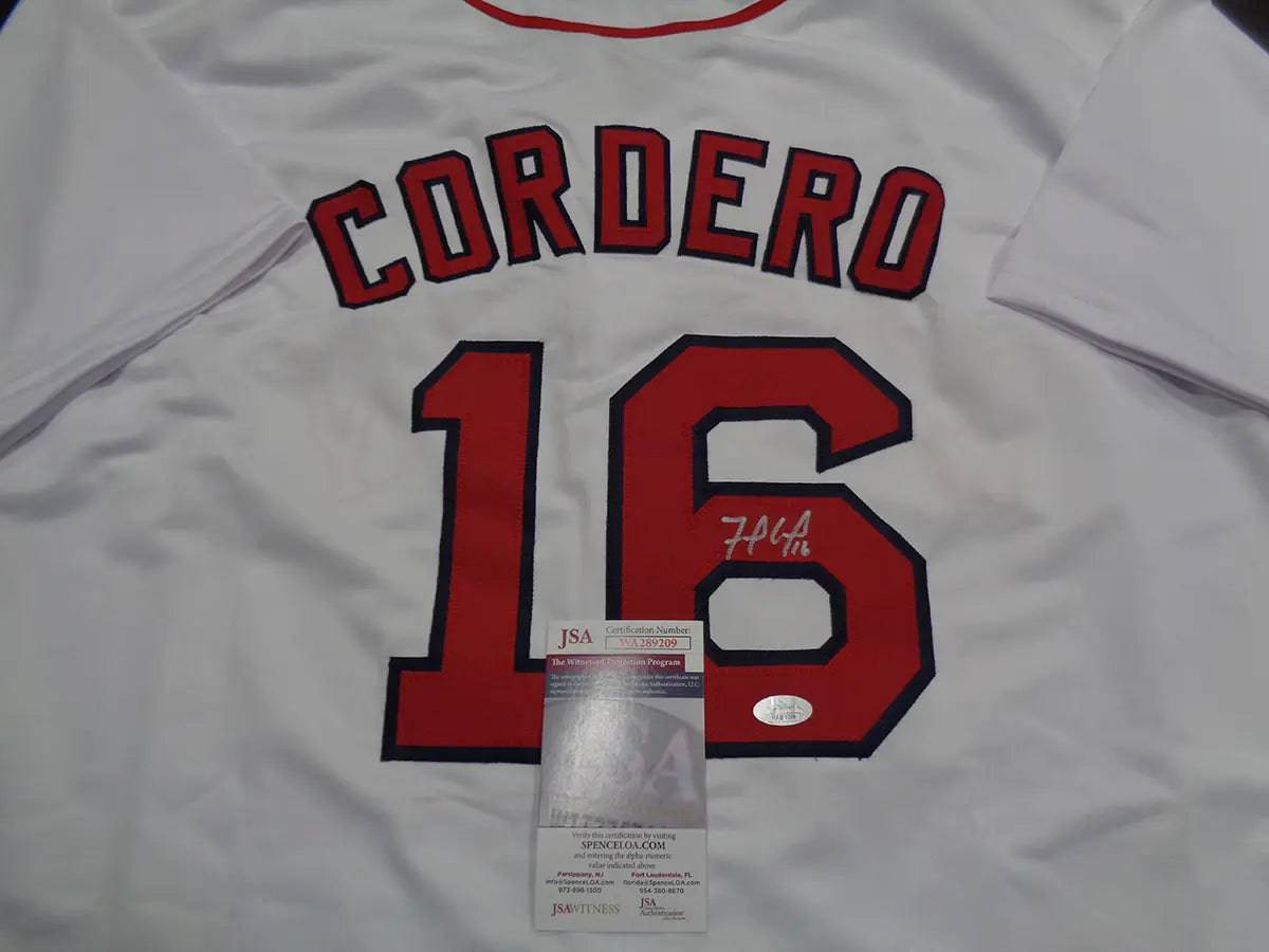 Franchy Cordero Boston Red Sox Autographed Custom Baseball Style Jersey JSA w coa - Price Is Right Miami