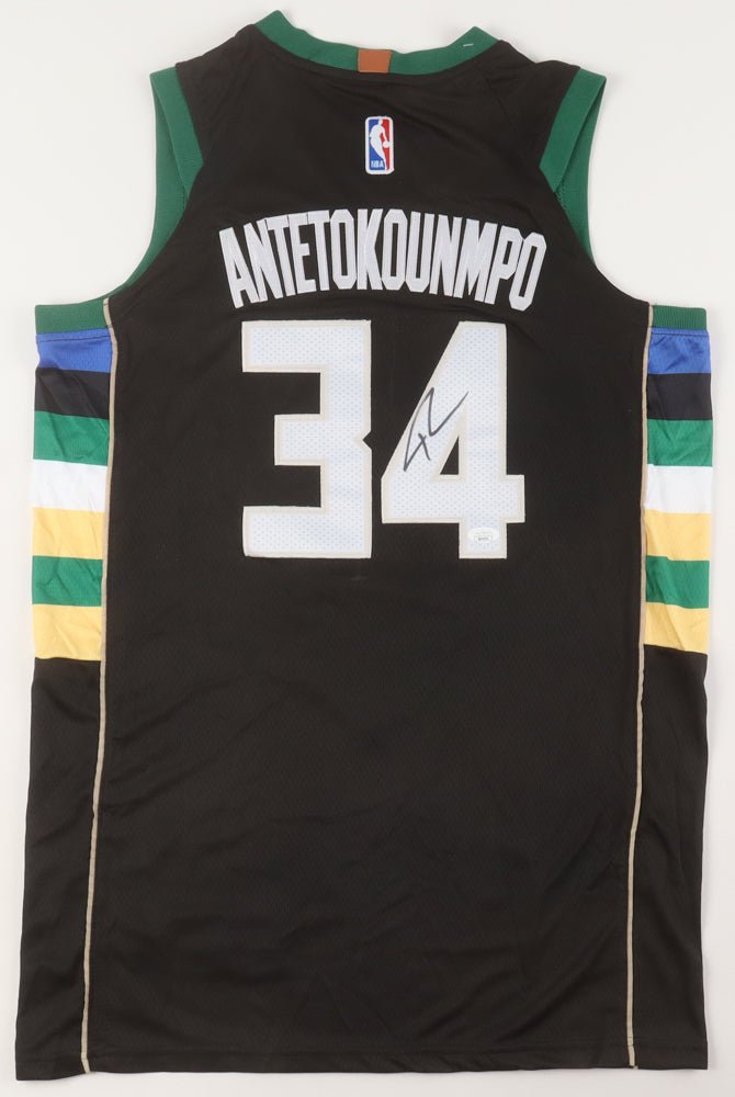 Giannis Antetokounmpo Signed Jersey (JSA) (view 3)