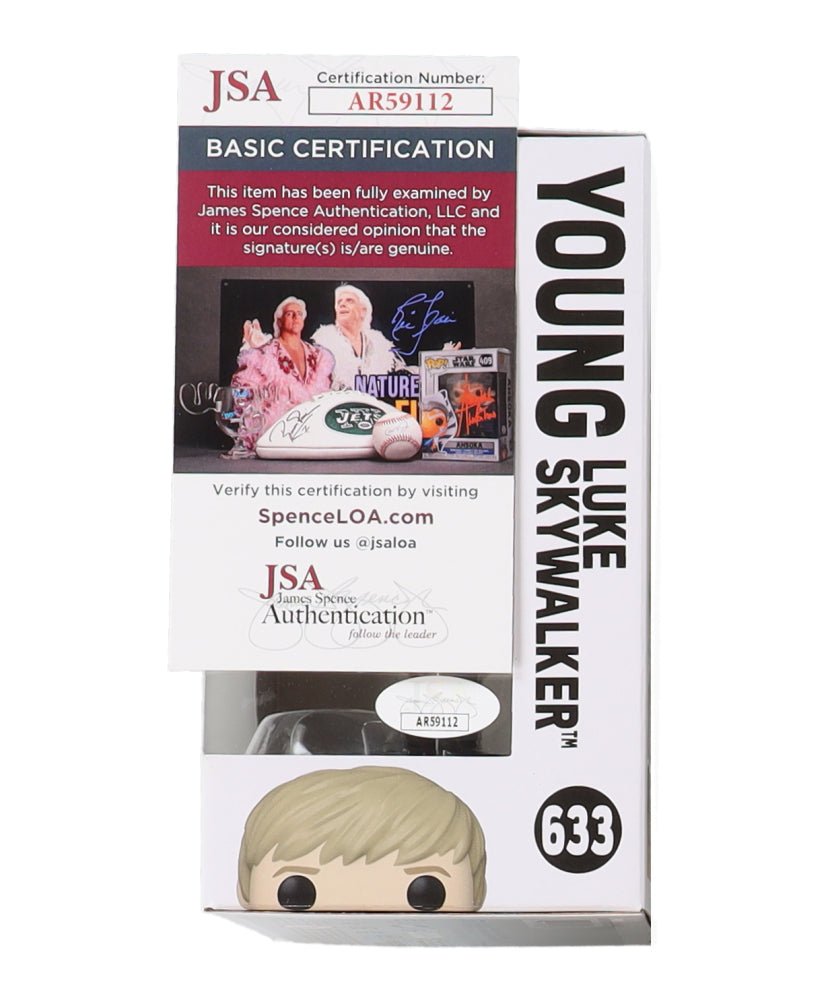 Grant Feely Signed Young Luke Skywalker Funko Pop #633 (JSA) (view 3)