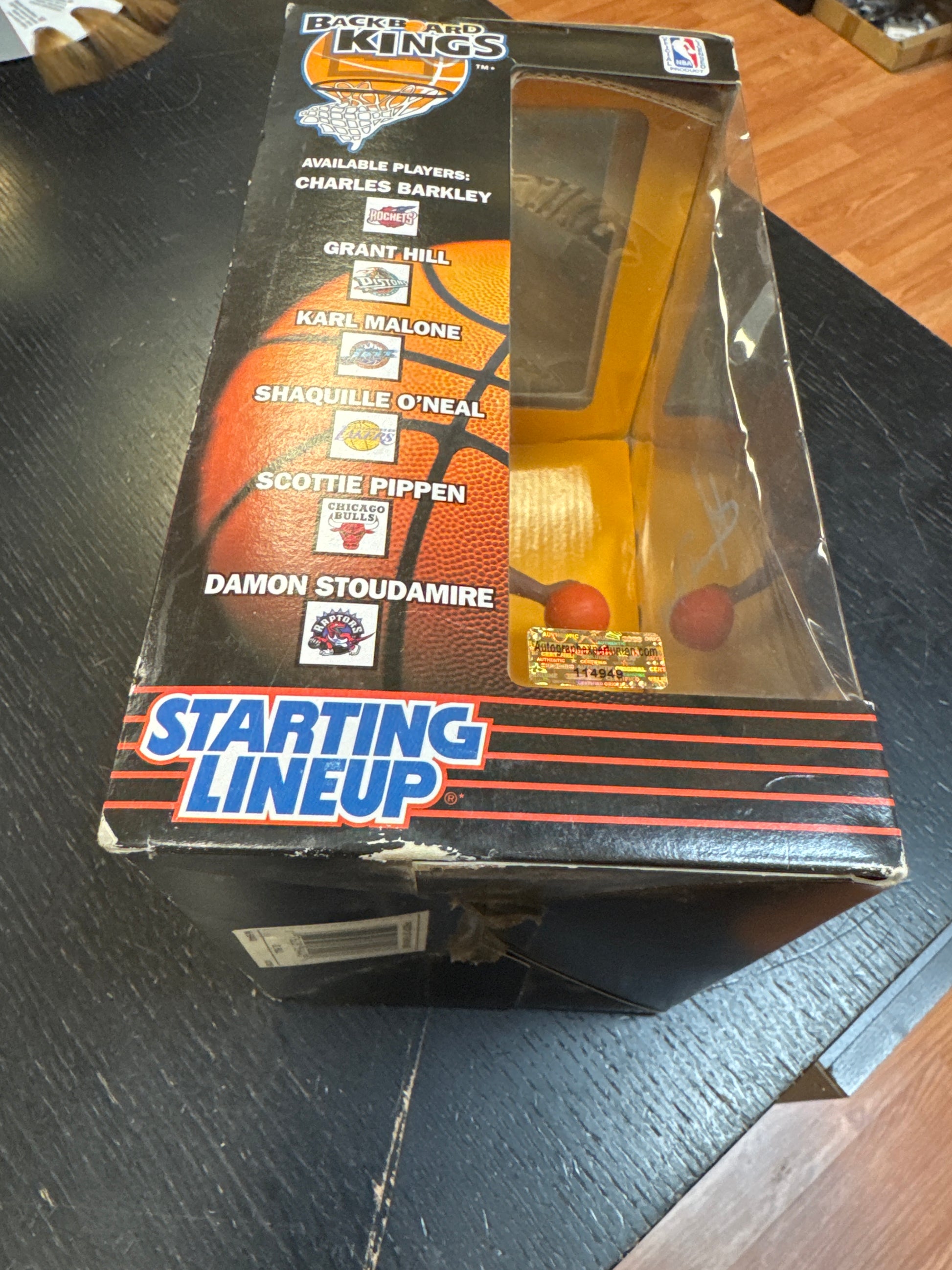 Grant Hill Signed Kings Starting Lineup Backboard (COA), Sports Collectible (view 4)