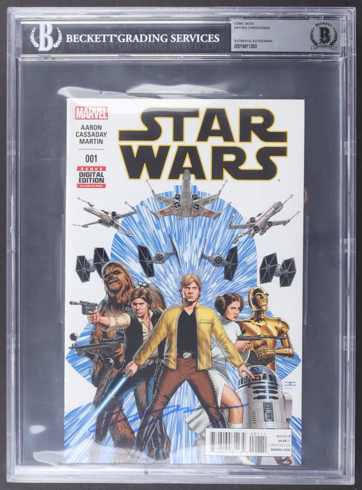 Hayden Christensen Signed 2015 "Star Wars" Issue #1 Marvel Comic Book (BAS) Anakin Skywalker, Autographed Memorabilia