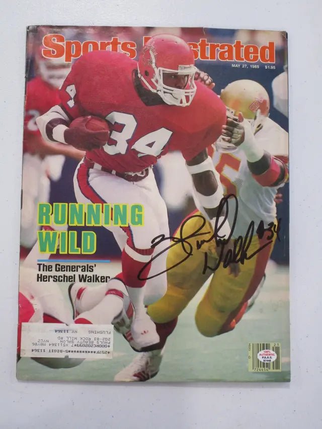 Herschel Walker Generals Signed Magazine (PAAS COA), Autographed Memorabilia