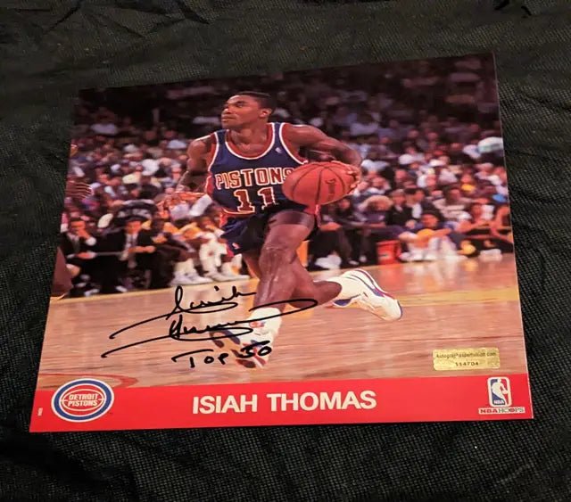 Isiah Thomas autographed 8x10 photo with coa 114704 - Price Is Right Miami